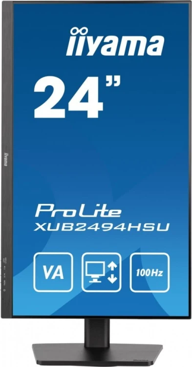 IIYAMA Monitor 23.8 cala XUB2494HSU-B6 VA,FHD,HDMI,DP,100Hz,2xUSB,HAS(150mm)