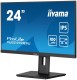 IIYAMA Monitor 23.8 cala ProLite XUB2492QSU-B1 IPS,QHD,USB-C,100Hz,3xUSB(3.2),HDMI,DP  300cd/m2,FreeSync,2x2W,HAS(150mm),PIVOT