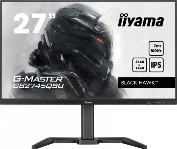 IIYAMA Monitor 27 cali G-Master GB2745QSU-B1 IPS,QHD,100Hz,1ms,2xUSB,2x2W,FreeSync,  HAS(150mm)