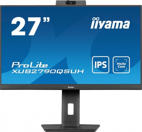 IIYAMA Monitor 27 cali XUB2790QSUH-B1 IPS,QHD,CAM,MIC,HDMI,DP,3xUSB(3.2),  100Hz,ADAPTIVE SYNC,FlickerFree,2x2W,WINDOWS HELLO