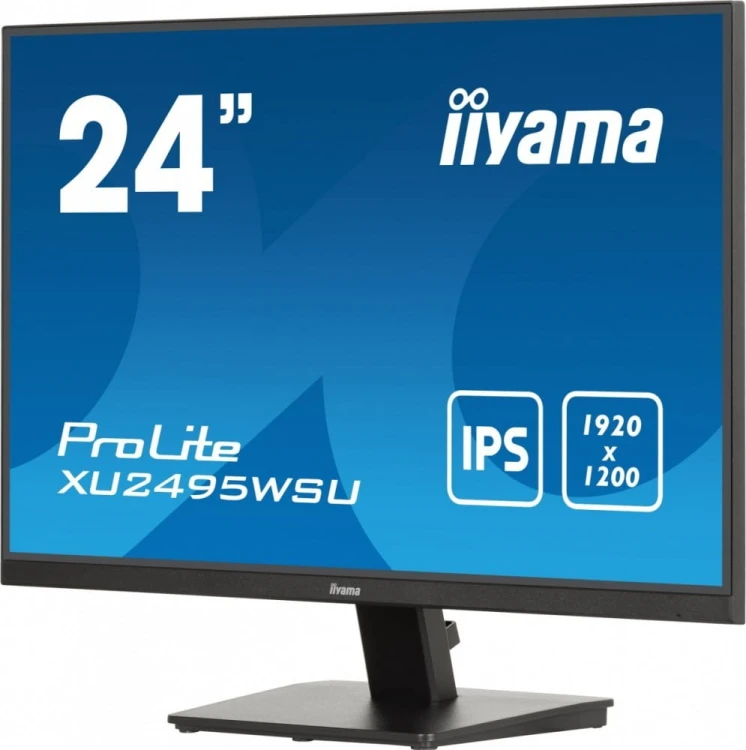 IIYAMA Monitor 24 cale XU2495WSU-B7 IPS,16:10,300cd,4ms,HDMI,DP,3xUSB(3.2),  1xUSB-c,2x2W,FlickerFree