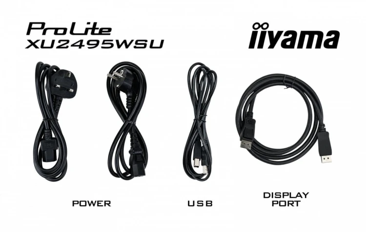 IIYAMA Monitor 24 cale XU2495WSU-B7 IPS,16:10,300cd,4ms,HDMI,DP,3xUSB(3.2),  1xUSB-c,2x2W,FlickerFree