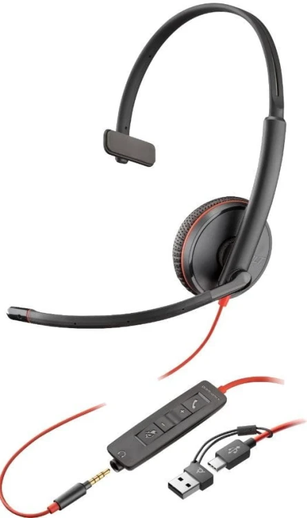 POLY Słuchawki Blackwire 3215 Mono USB-C/A+3,5mm 8X227AA