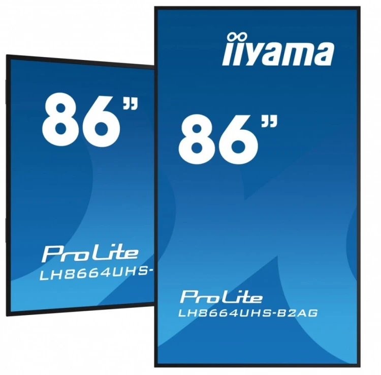 IIYAMA Monitor 86 cali LH8664UHS-B2AG,24/7,IPS,ANDROID.11,4K,3xHDMI,RJ45,    2xUSB,WiFi