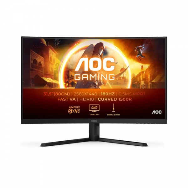 AOC Monitor CQ32G4VE 31.5 cala Fast VA Zakrzywiony 180Hz HDMIx2 DP