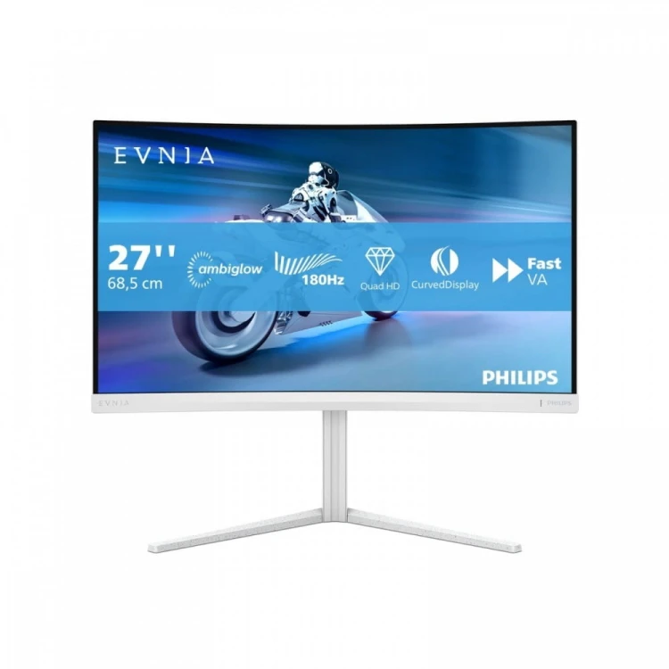 Philips Monitor 27 cali 27M2C5501 Curved VA 180Hz HDMIx2 DP HAS Ambiglow
