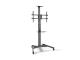 Digitus Stojak mobilny pojedynczy z półką, 1xLCD, max. 70", max. 50kg, VESA max. 600x400 pivot