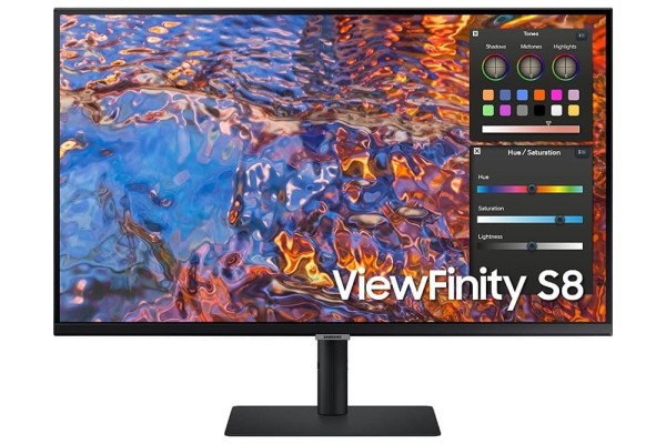 Samsung Monitor 32 cale ViewFinity S80PX IPS 3840x2160 UHD 16:9 1xHDMI 1xDP 1xUSB-C (90W) 3xUSB 3.0 LAN 5ms PinP/PbyP 60Hz HAS+PIV płaski 3YOn-Site