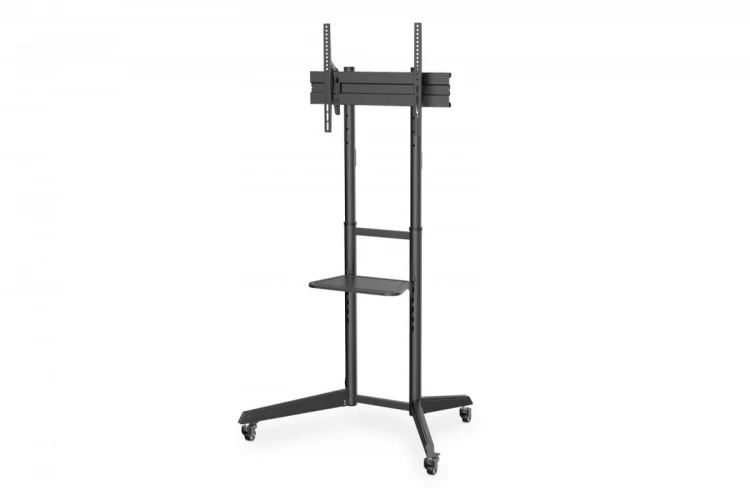Digitus Stojak mobilny pojedynczy z półką 1xLCD max. 70" max. 50kg, VESA max. 600x400
