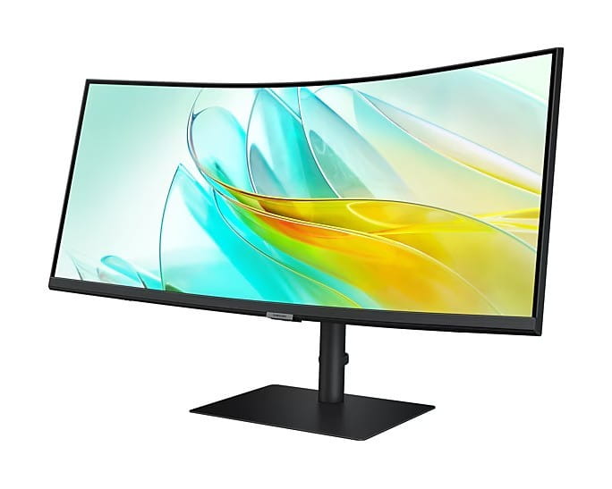 Samsung Monitor 34 cale ViewFinity S65UA VA 3440x1440 UWQHD 21:9 1xHDMI 1xDP 1xUSB-C(90W) 3xUSB 3.0 LAN (RJ45) 5ms 100Hz HAS+PIVOT zakrzywiony głośnik