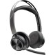 POLY Zestaw słuchawkowy Voyager Focus 2  certyfikatem Microsoft Teams USB-C-C z podstawką ładującą, przejściówka USB-C/A 9T9J6AA
