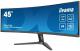 IIYAMA Monitor 44.5 cala XCB4594DQSN-B1 VA,DQHD,165HZ,USB-C-DOCK,RJ45,32:9,1500R,450cd/m2,3000:1,0.8ms,3xUSB,2xHDMI,1xDP,2x3W,PowerDelivery-90W