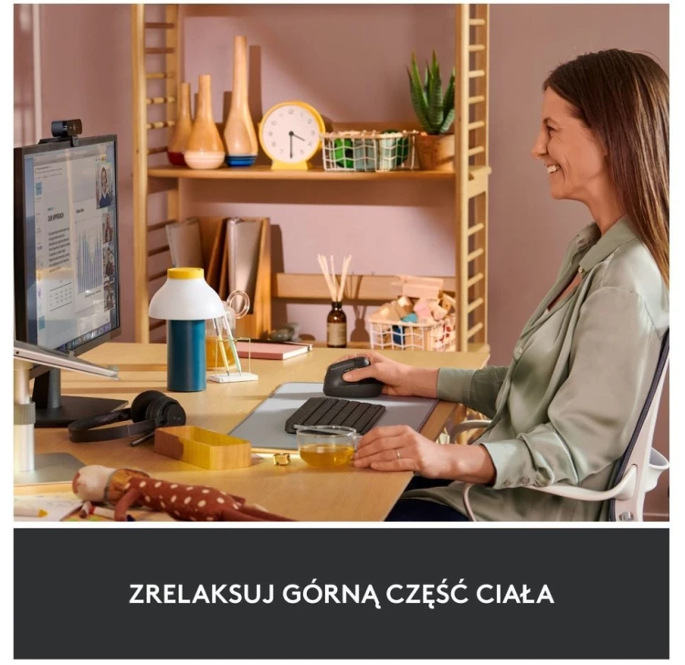 Logitech Mysz Lift Grafit dla praworęcznych 910-006473