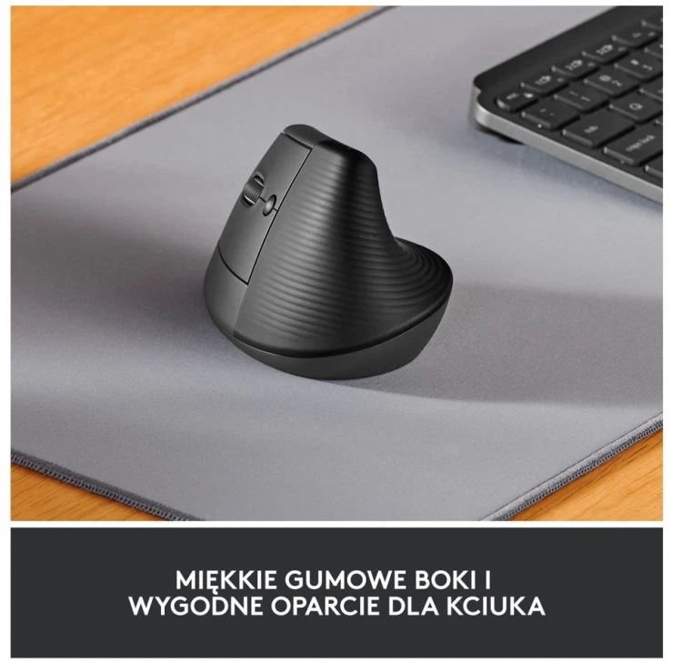 Logitech Mysz Lift Grafit dla leworęcznych 910-006474