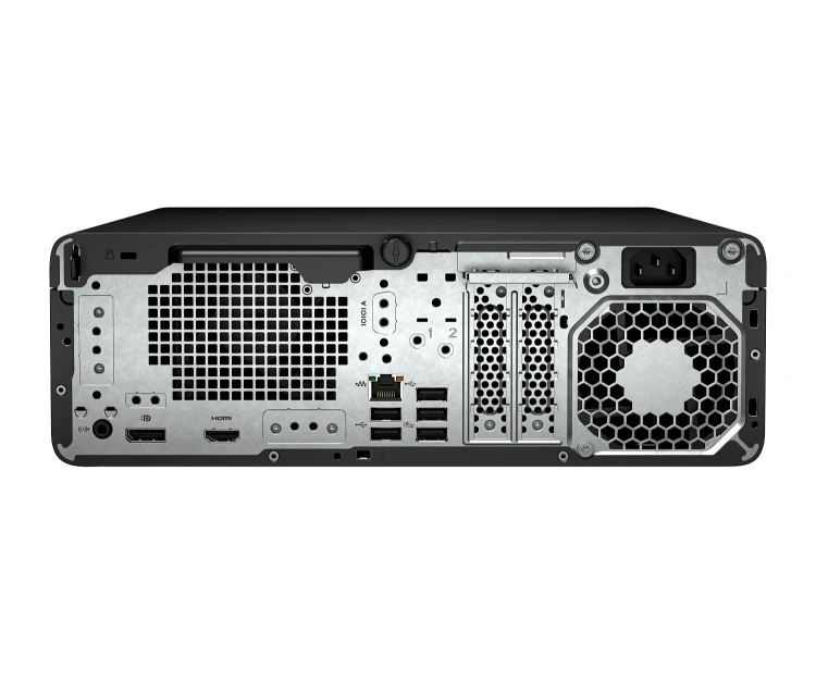 HP_ProDesk_4_SFF_G1i_Desktop_AI_PC_DT_JetBlack_ODD_Horizontal_Catalog_VisID_GreyBG_Rear_M2950862.webp
