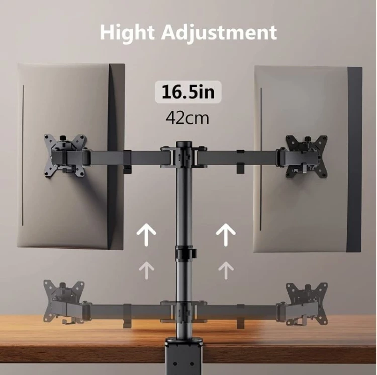 Techly Uchwyt biurkowy na dwa monitory 13-32 cali 8kg