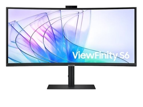 Samsung Monitor 34 cale ViewFinity S65VC VA 3440x1440 UWQHD 21:9 1xHDMI 1xDP 1xUSB-C (90W) 2xUSB 3.0 LAN (RJ45) 5ms HAS Webcam głośniki zakrzywiony 3Y