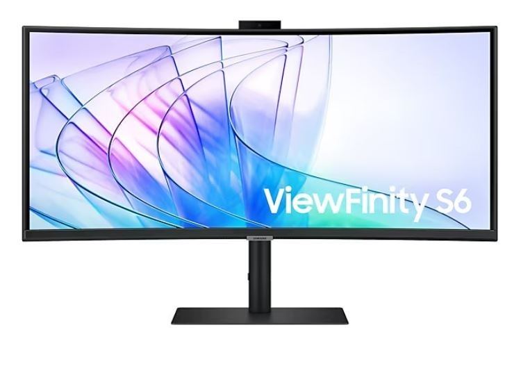 Samsung Monitor 34 cale ViewFinity S65VC VA 3440x1440 UWQHD 21:9 1xHDMI 1xDP 1xUSB-C (90W) 2xUSB 3.0 LAN (RJ45) 5ms HAS Webcam głośniki zakrzywiony 3Y