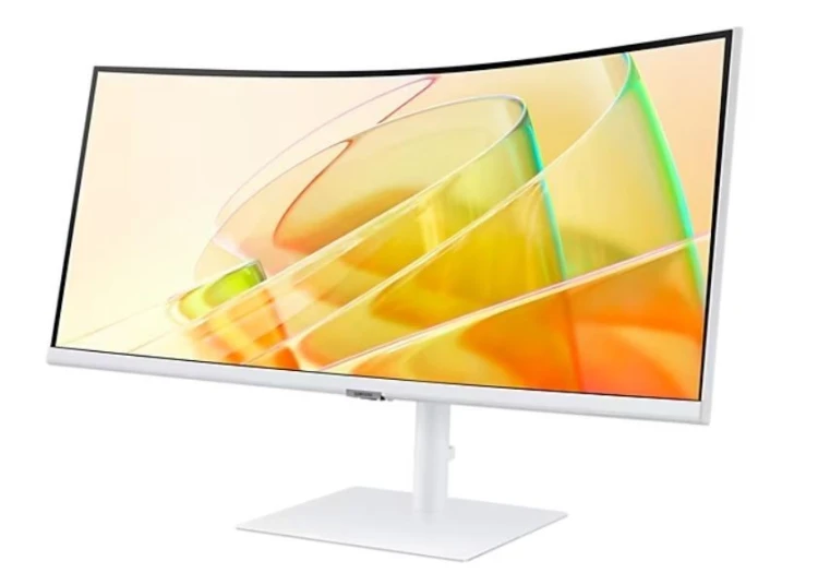 Samsung Monitor 34 cale ViewFinity S65CT VA 3440x1440 UWQHD 21:9 1xHDMI 1xDP 2xTB 4.0(90W/15W) 3xUSB 3.0 LAN 5ms 100Hz HAS gł. zakrzyw. biały 2Yd2d