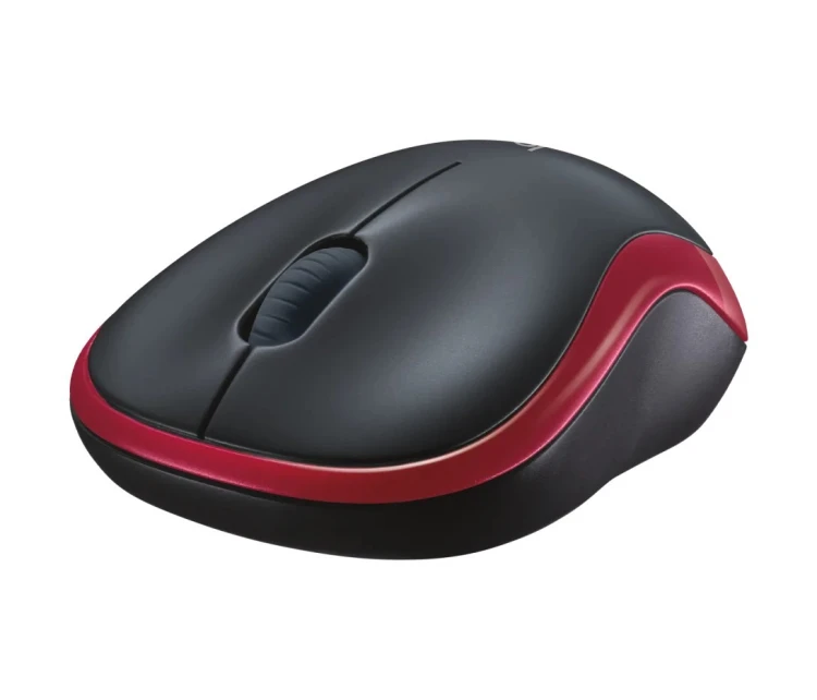 Logitech Mysz bezprzewodowa M185 czerwona 910-002237