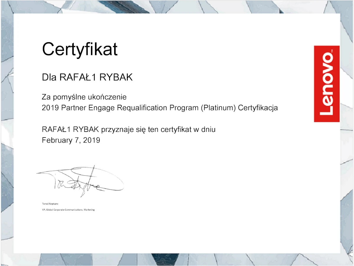 Lenovo Platinum Partner