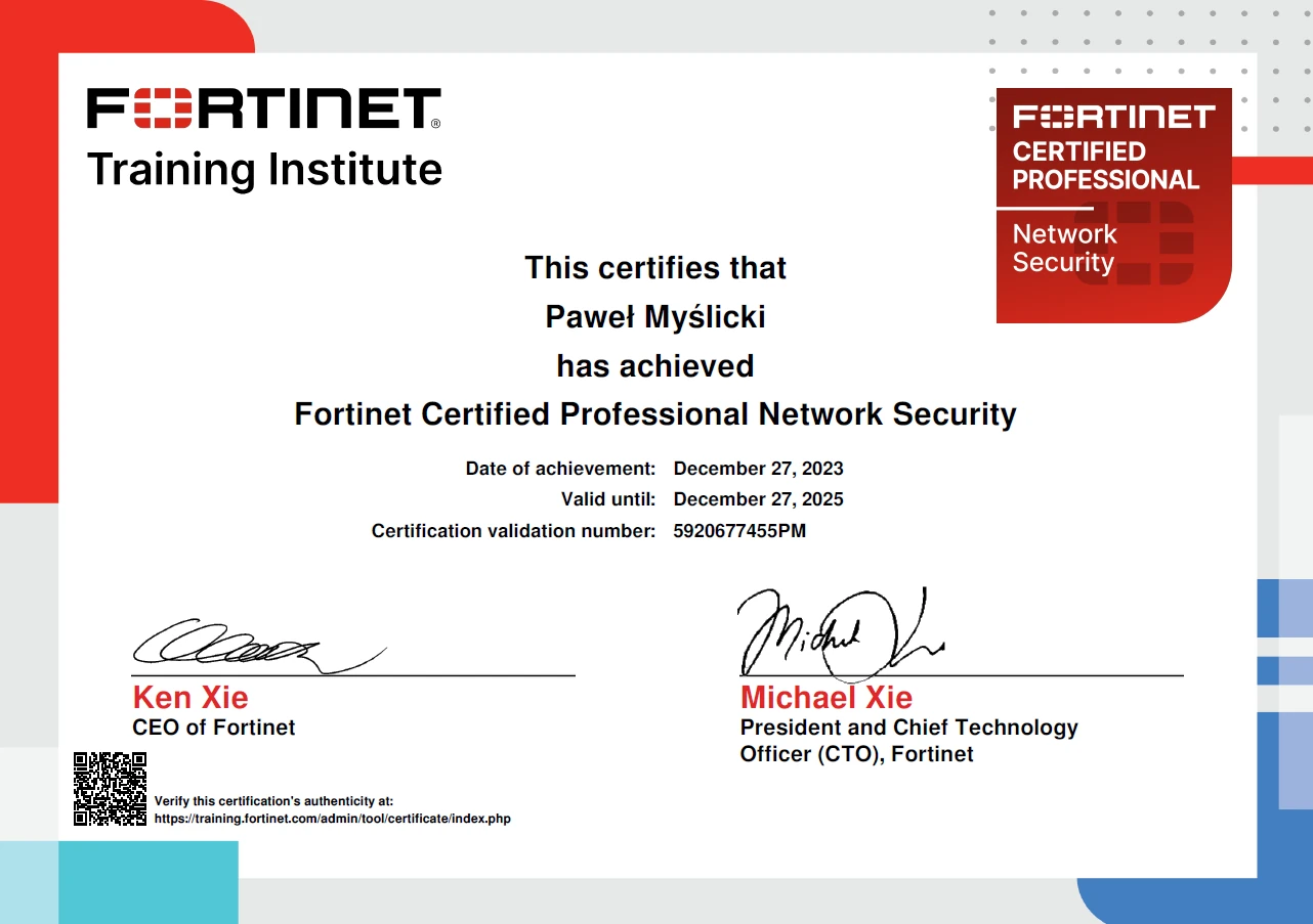 Fortinet Certified Professional Network Security 2023-2025