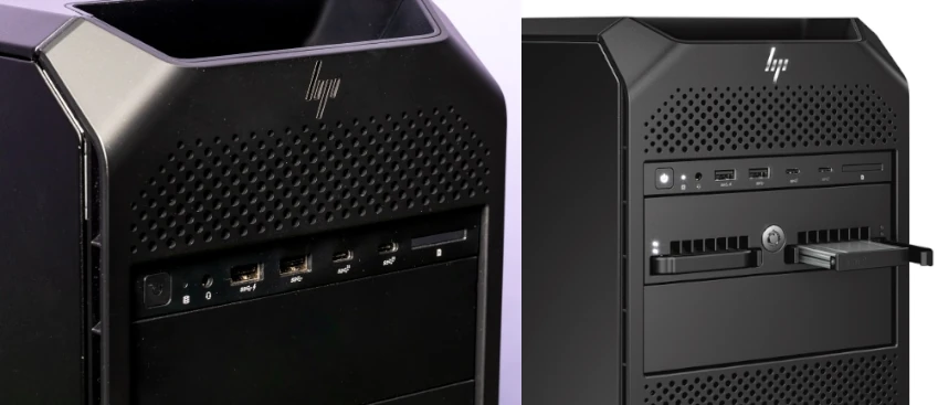 HP Z4 G5 Ports Front