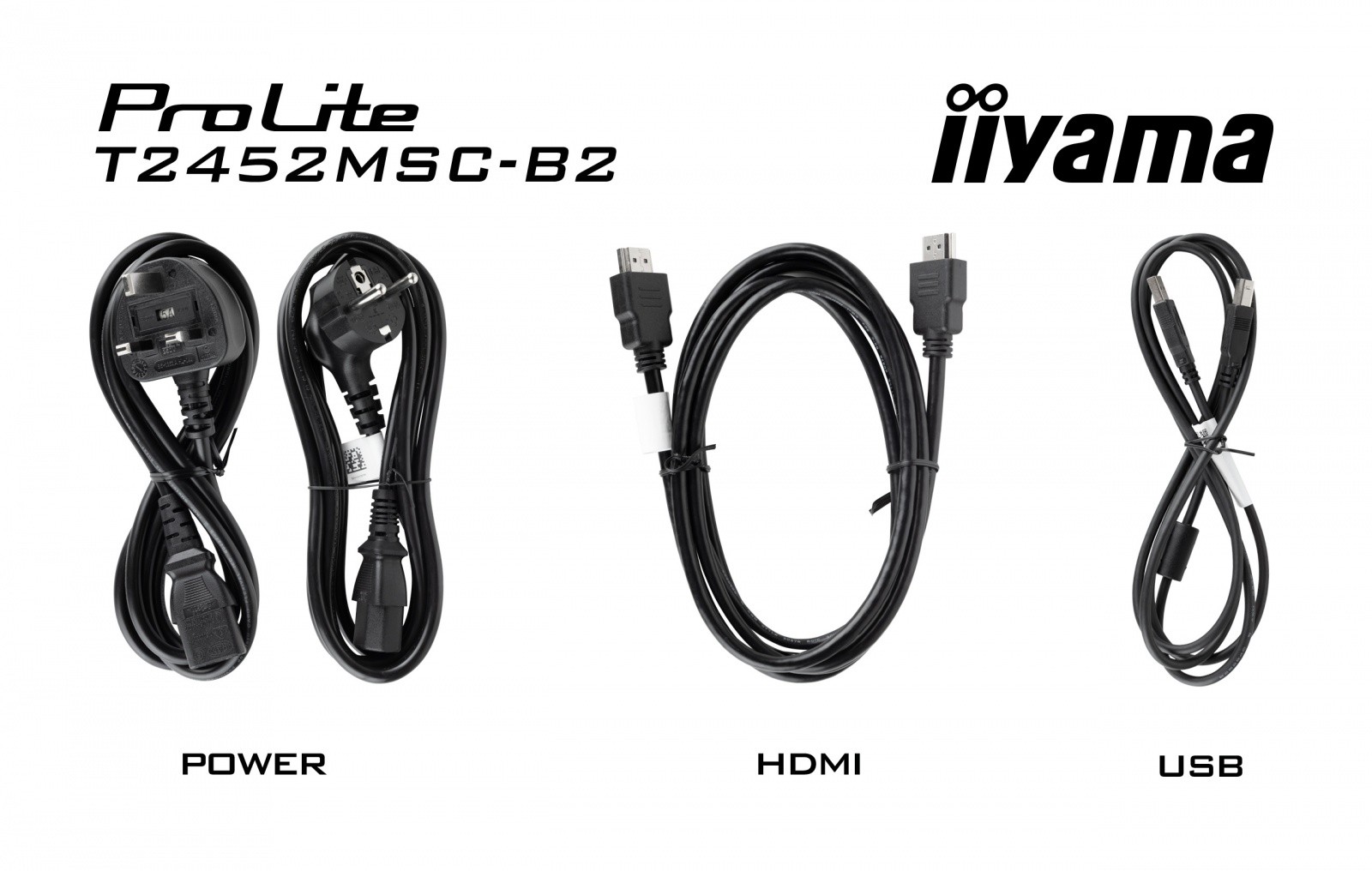 IIYAMA Monitor 24 cale T2452MSC-B2 10 PKT. POJ, IPS, HDMI, DP, 1300:1, 5ms
